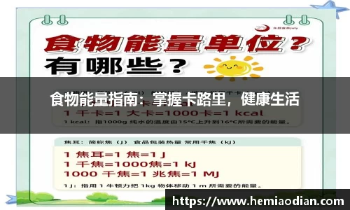食物能量指南：掌握卡路里，健康生活