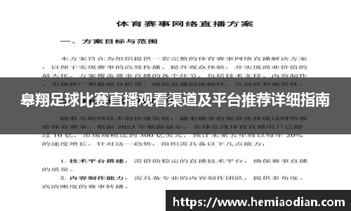 皋翔足球比赛直播观看渠道及平台推荐详细指南