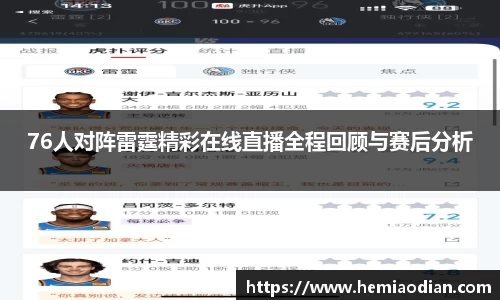 76人对阵雷霆精彩在线直播全程回顾与赛后分析
